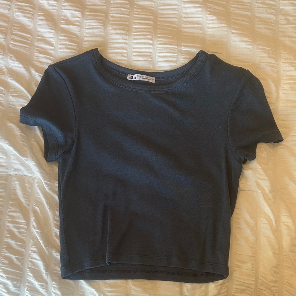 Zara Blue Crop Top